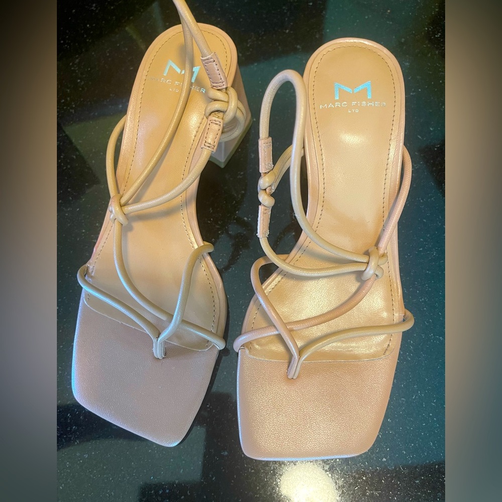 Marc Fisher sandals in medium natural color.